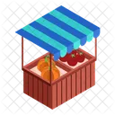 Fruits Seller Fruits Cart Handcart Icon