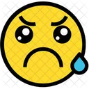 Frustrado Triste Emoticon Icono