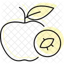 Fruta Con Marca Organica Fruta Organico Icono