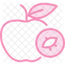 Fruta Con Marca Organica Fruta Organico Icono