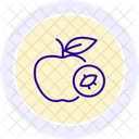 Fruta Con Marca Organica Fruta Organico Icono