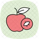 Fruta Con Marca Organica Fruta Organico Icono