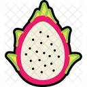 Dragon Fruit Cut Fruta Saludable Icono