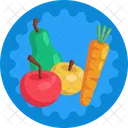 Frutas Verduras Zanahoria Icono