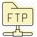 Ftp 接続色影細線アイコン アイコン