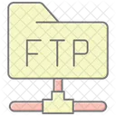 Ftp 接続の線状カラーアイコン アイコン