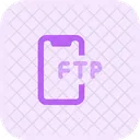 Telefono Inteligente Ftp Archivo Transferencia Icon