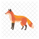 Fuchs Rot Stehend Symbol