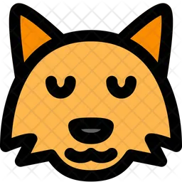 Fuchs nachdenklich Emoji Symbol