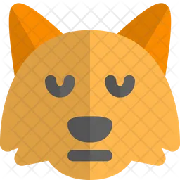 Fuchs neutral geschlossene Augen Emoji Symbol