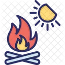 Fuego Calentado Sol Icon