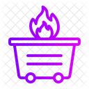 Fuego del contenedor de basura  Icono