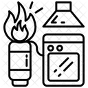 Fuego De Gas Gases De Combustion Quemador Icono