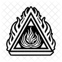 Fuego Sagrado Llama Tatuaje Icono