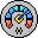 Fuel Meter Car Pixelart Art Icono