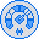 Fuel Meter Car Pixelart Art Icono