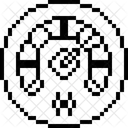 Fuel Meter Car Pixelart Art Icono