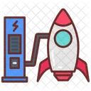 Fueling Rocket Rocket Spaceship Icon
