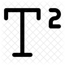 Superindice Fuente Icono