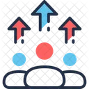 Fuhrungswachstum Team Teamarbeit Symbol