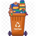 Full bin for textile  Icon