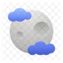 Full Moon and Clouds  Icon