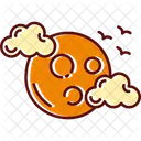 Full Moon Lunar Night Sky Icon