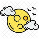Full Moon Lunar Night Sky Icon