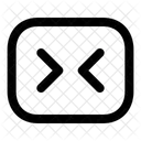 Full Out Square Horizontal Arrow Navigation Navigate Icon
