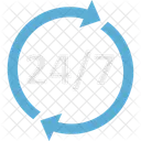 Full Service Twenty Four Hours Customer Service Icon