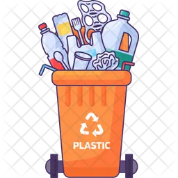 Fulled transportable plastic waste container  Icon