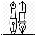 Fullfederhalter Schreibfedern Tintenstift Symbol