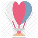 Fun Heart Shape Hot Air Balloon Icon