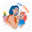 Fun Times Happy Motherhood Icon