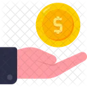 Dollar Hand And Coin Insurance Icon