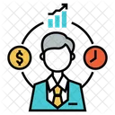 Fund Manager Businessman Revenue Icon