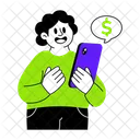 Fund Received Happy Transaction Icon