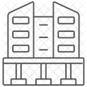 Icone De Linha Fina De Fundacao De Construcao Ícone