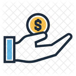 Funding Icon - Download in Colored Outline Style