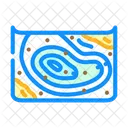 Oceano Fundo Mapa Ícone