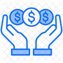 Fundraising Hand Money Icon