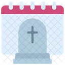 Funeral Calendar Dates Icon