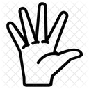 Fünf Finger  Symbol