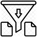 Funil De Inovacao Processo De Desenvolvimento Filtro De Dados Ícone