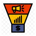 Marketing De Funil Ícone