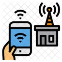 Radioantenne Smartphone WLAN Signal Symbol