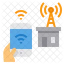 Radioantenne Smartphone WLAN Signal Symbol