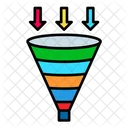 Conversion Rate Analytics Funnel Analysis Icon
