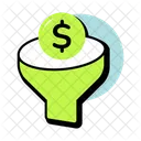 Funnel Filter Dollar  Icon