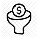 Funnel Filter Dollar  Icon